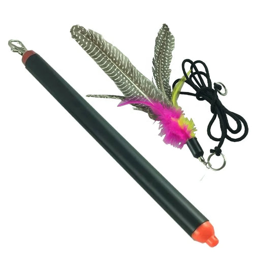 Funnycatstick Cat Kitten Toy Teaser Telescoping Flirt Pole Playing Rod