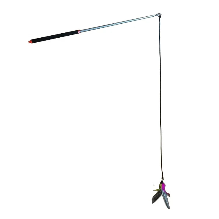 Funnycatstick Cat Kitten Toy Teaser Telescoping Flirt Pole Playing Rod
